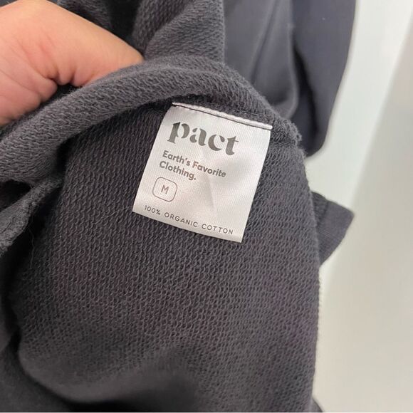 Pact Distressed Grey Pouf Sleeve Sweater Dress - Picture 6 of 7